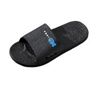 Bathing Slippers Men Women Bathing Shoes Bath Slippers Home Slippers Fish Spit Bubble Indoor Non Slip Soft Bottom Bathroom Home Outdoor Wear Men's Slippers Pull On Hotel Slippers Slides, black, 8.5 UK