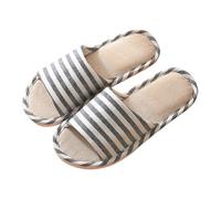 Bathing Slippers Women's 40, House Slippers Fabric Women's Summer Soft Checked Bath Slippers for Couples Quick Drying Slippers Soft Soles Slippers Cotton Bath Sandals Linen Slippers, black, 8 UK