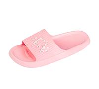 Bathing Slippers Women's Bathing Shoes Mules Slippers Bathing Slippers Couples Women Cartoon Prints Shower Room Non-Slip Breathable Massage Soft Sole Quick Drying Slippers Comfortable Flat, red, 5 UK