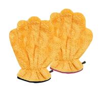 Bathing Towel - Paw Cleaning Glove, Coral Fleece Soft Mitt, Quick Drying Absorbent Fabric, Pet Grooming Washing Function, Pet Supplies Category, Gray Mitten for Rabbits Kitten Puppy Home