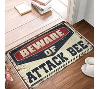 Bathmat - Beware Of Attack Bee Mens Bedroom Decor Designer