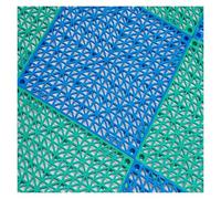 Bathmat for Inside Shower Drainage Tiles can be Cut to Size Plastic Interlocking Deck Tiles Garden Paths, Balconies(Green-Blue,6pieces)