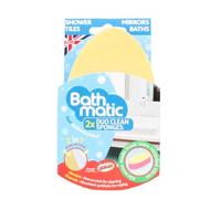 Bathmatic Cleaning Sponge, Duo Pack, Non-Scratch, Perfect For Cleaning Mirrors & Shower Screens, Pack of 1