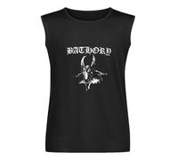 Bathory Goat Blood Fire Death Hammerheart Punk Rock Indie Music Sleeveless T-Shirt Graphic Top Printed Tee Shirt for Mens Vest XL Black
