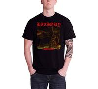 BATHORY T Shirt Hammer Heart band logo Official Mens Black S
