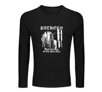 Bathory Under The Sign of The Mens Outdoor Graphic Men's 100% Cotton Tee Crewneck Unisex Long Sleeve T-Shirt Black XL