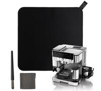 BATHRINS Sliding Mat for Coffee Machine with Cleaning Cloth & Brush, Anti-Slip Sliding Pad Accessories Compatible with Ninja Luxe ES601UK ES701UK CFN802UK Series