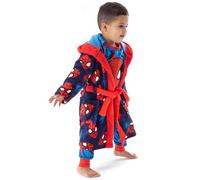 Marvel Spider-Man Dressing Gown For Boys | Kids Superhero Blue Red Pyjamas Bathrobe | Comics Robe Clothing Gift