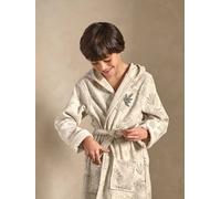 Bathrobe with Recycled Cotton for Children, Green Jungle printed green