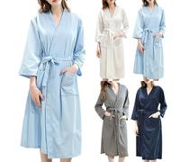 Bathrobes Pajamas Women Plus Size - Dressing Gowns Lightweight Cotton Winter Loungewear Winter Morning Gown Fleeceloungewear Toweling Robe Housecoats Robe With Pockets Bathrobe