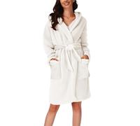 BathRobes Women Towelling Cotton - Extra Thick Hooded Long Winter Womens Dr | Gown Loungewear Long Robe Fleece With Belt Adults Dressing Gown Absorbent Cotton Terry Toweling BathRobe