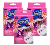 Bathroom 3 Pack Toilet Gel Cleaner 45ml - Continuous 6 Weeks Freshness - Limescale Prevention & Dirt Removal - Easy Apply Toilet Hygiene Solution - Tropical Blossom