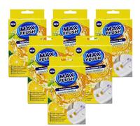 Bathroom 6 Pack Toilet Gel Cleaner 45ml - Continuous 6 Weeks Freshness - Limescale Prevention & Dirt Removal - Easy Apply Toilet Hygiene Solution - Citrus Sparkle