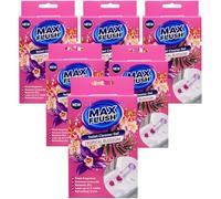 Bathroom 6 Pack Toilet Gel Cleaner 45ml - Continuous 6 Weeks Freshness - Limescale Prevention & Dirt Removal - Easy Apply Toilet Hygiene Solution - Tropical Blossom