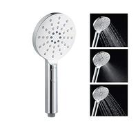 Bathroom ABS Plastic Chrome 3 Models 120mm Handheld Shower Head 3 Function Round Shower Sprayer Set Shower Suit