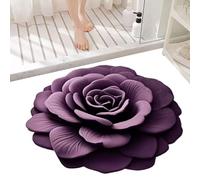 Bathroom Absorbent Floor Mat | Quick Drying Stone Mat - Non-slip Fast Drying Washable Safe Floral Pad 15.75x15.75in for Foot Restroom Bathtub Spa Hotel