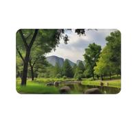Bathroom Absorbent Rug Park Scenery Low Profile Bathroom Front Door Welcome Mat Unique Kitchen Non Slip Mat 40X60Cm