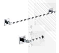 Bathroom Accessories Chrome | Strong Modern Wall Mount Towel Toilet Roll Holder