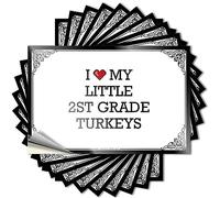 Bathroom Accessories Decor Bottle Bumper | I Love My Little 2st Grade Turkeys Half for Coffee Decor(12X18CM)