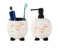 Bathroom Accessories Set, 2 Pieces Soap Dispenser, Dispenser for Dishwashing Liquid, for Organising the Sink in the Home, for Kitchen, Family, Daily Hygiene and the Home
