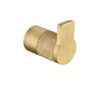 Bathroom Accessories Set, 3-Piece Brushed Gold Towel Bar, Bath Robe Hook, Knurled Brass Hardware for Towels and Paper Tissue
