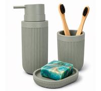 Bathroom accessories Set of 3 Soap dispenser Soap dish Toothbrush holder