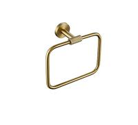 Bathroom Accessories Set - Towel Bar, Ring, Robe Hook, Paper Holder, Towel Ring, Toilet Brush - Brushed Gold Knurled Brass - Stylish & Durable Home Décor