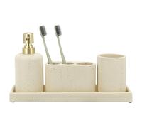 Bathroom Accessory Set 4pcs Beige