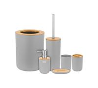 Bathroom Accessory Set (6 Pieces) Grey