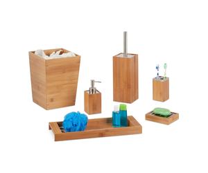 Bathroom accessory set of 6 Moisture-resistant Lightweight Chic Eco-friendly