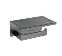 Bathroom Accessory Set - Stainless Steel Towel Holder Toilet Paper Holder Bathrobe Hook Towel Rack Toothbrush Holder - Gunmetal Finish for Stylish Home Decor