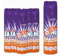 Bathroom Active Foam Cleaner Spray, 6 Pack Powerful Soap Residue & Water Mark Remover for Shower Screens, Tiles, Bathtubs and Washbasins, No-Scrub Shine, Extra Wide 2x Faster Head