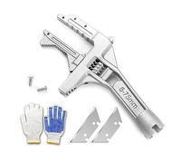 Bathroom Adjustable Spanner Adjustable Spanner 6-75 mm Large Opening Plumber Key for Tight Spaces Sink Wrench, Toilet Basin, Tap Disassembly of the Nut