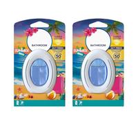 Bathroom Air Freshener - Summer Breeze - Pack of 2 - Perfect for Keeping a Pleasant, Fresh Scent Floating Around Throughout the Day - Lasts Up to 50 Days