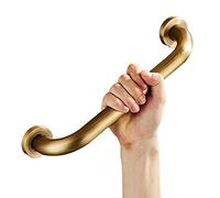 Bathroom All-Copper Non-Slip Grab Handle Safety Balance Auxiliary Support Bar for Elderly, Walkers Indoor and Outdoor Stairs (Color : Brass, Size 30cm)