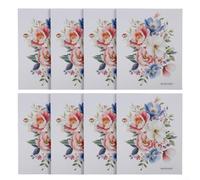 Bathroom and Toilet Decoration Stickers 8 Pieces with Flower and Plant Patterns, Removable PVC Stickers Suitable for Various Surfaces