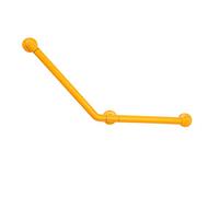 Bathroom Angled Grab Bar with Indicator, Yellow Safety Handicap Grab Rails, for Bath, Bathtub, Shower, Maximum Load 200Kg/440Lb(45Cm/18Inch)