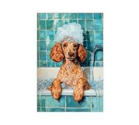 Bathroom Animal Pet Posters, Playful Designs Adorable Pet Portraits for Bathroom Wall Decor (18)