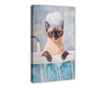 Bathroom Animal Pet Posters, Playful Designs Adorable Pet Portraits for Bathroom Wall Decor (21)