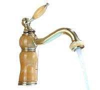 Bathroom Antique Wash Basin Faucet Copper Hot and Cold Gold Magic Lamp Above Counter(B)