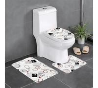 Bathroom Antiskid Calling All Nurses Blood Pressure White Machine Washable Bath Mat Non-Slip Doormats For Bath Mat+Contour+Toilet Lid Cover 3 Piece Set
