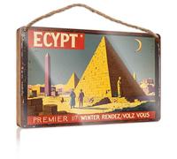 Bathroom Art Funny Explore The Timeless Wonders Of Egypt: A Winter Adventure Awaits! Wooded Sign Patio Decor Front Porch Signs(15X28CM)