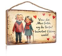Bathroom Art Funny Love Story: An Elderly Couple'S Heartwarming Journey Wooded Sign Patio Decor Front Porch Signs(23X35CM)