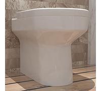 Bathroom Back to Wall Toilet Soft Close Seat Pan Round BTW WC