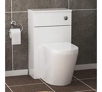 Bathroom Back to Wall WC Unit with Cesar BTW Rimless Pan + Soft Close Seat & Concealed Cistern - Gloss White
