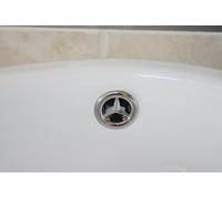 Bathroom Basin Ceramic Sink 1x Overflow Cover Chromed Trim 4 Designs Available