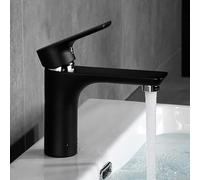 Bathroom Basin Faucet Contemporary Painted Brass Single Handle Hole Hot and Cold Mixer