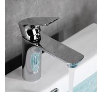 Bathroom Basin Faucet Contemporary Painted Brass Single Handle Hole Hot and Cold Mixer(Cromo)