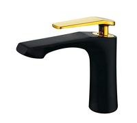 Bathroom Basin Faucet Deck Mounted Single Handle Ceramic Brass Contemporary Mixer Tap
