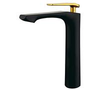 Bathroom Basin Faucet Deck Mounted Single Handle Ceramic Brass Contemporary Mixer Tap